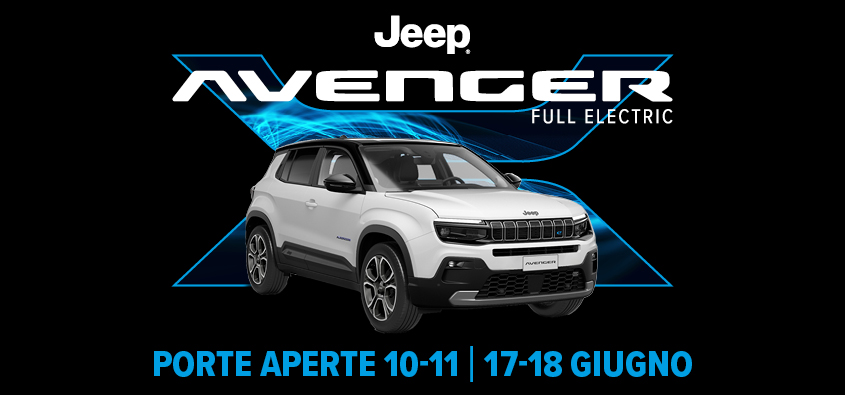 Debutta Avenger full-electric con un doppio open weekend nelle filiali Autotorino Jeep